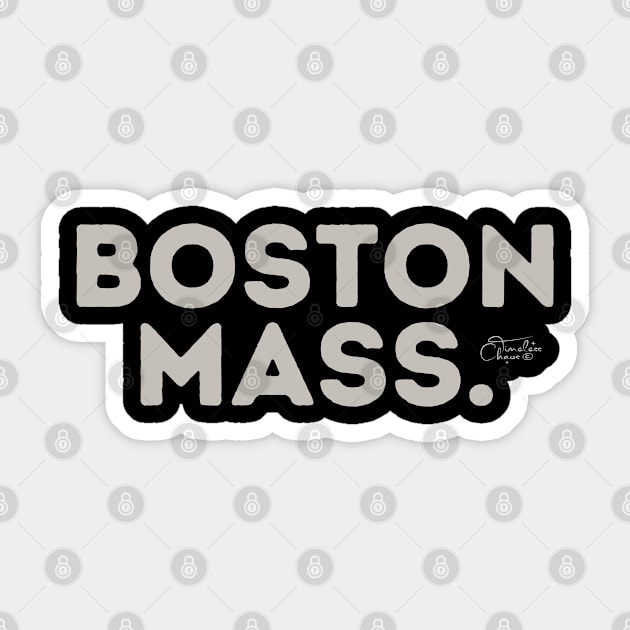 Boston Mass. Sticker by Timeless Chaos